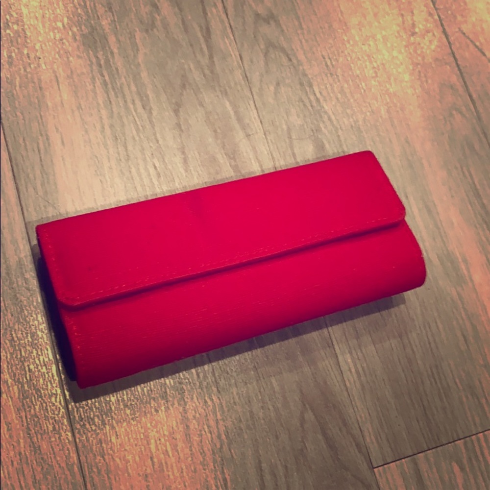 Red Fabric Clutch